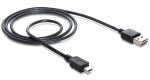 DeLOCK 3m USB 2.0 A - mini USB m/m USB Kabel USB A Mini-USB B 0,48 Gbit/s Schwarz