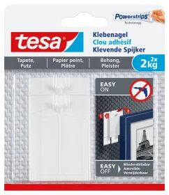 TESA 77776-00000 Wandhalterung Drinnen Universalhaken Weiß 2 Stück(e)