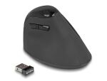DELOCK Ergonomische USB Maus vertikal - kabellos schwarz