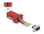 DELOCK Adapter D-Sub9 -> RJ45 St/Bu Montagesatz rot