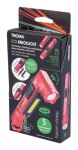 TROIKA ECO KNICKLICHT Rot Hand-Taschenlampe + Stirnband-Taschenlampe COB LED