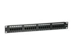 Equip 24-Port Cat.5e Ungeschirmtes Patch Panel, Schwarz