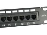 Equip 24-Port Cat.5e Ungeschirmtes Patch Panel, Schwarz