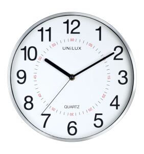 Unilux 400094280 Wand- /Tischuhr Quarzuhr Rund Grau