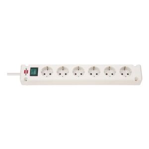 Brennenstuhl 1150650326 Verlängerungskabel 3 m 6 AC-Ausgänge Drinnen Weiß