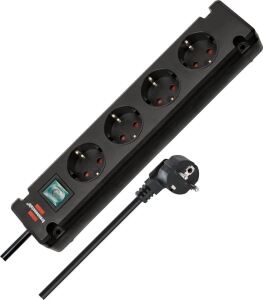 Brennenstuhl Steckdosenl. Comfort-Line Bremounta 4x1.5m schw