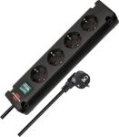 Brennenstuhl Steckdosenl. Comfort-Line Bremounta 4x1.5m schw
