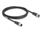 DELOCK M12 Kabel A-kodiert 8 Pin Stecker zu Buchse PVC 2