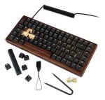 Sharkoon 100068081 Tastatur Haus USB QWERTZ Deutsch Schwarz, Holz