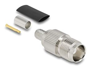 DELOCK TNC Buchse zum Crimpen RG-59 mit Schrumpfschlauch