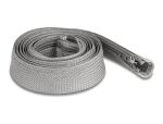 DELOCK Geflechtschlauch mit Reißverschluss 2 m x 30 mm grau