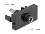 DELOCK Easy 45 Modul DC 5,5x2,5mm BU zu DC 5,5 x 2,1mm ST