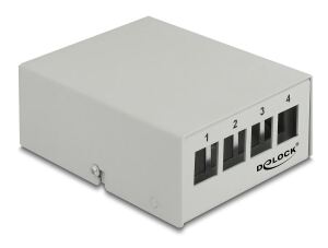 DELOCK Keystone Patchpanel 4 Port grau