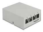 DELOCK Keystone Patchpanel 4 Port grau