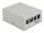 DELOCK Keystone Patchpanel 4 Port grau