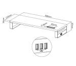 Equip 650881 Desktop-Monitor-Ständer mit USB