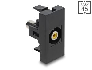 DELOCK Easy 45 Modul Cinch Buchse zu Cinch Buchse gelb / sch