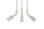 Digitus CAT 6A F-FTP abwinkelbares Patchkabel, Kupfer, 3 m, grau