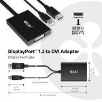 CLUB3D cac-1010 Displayport/usb DVI-I Daul link Schwarz, Weiß
