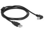 DELOCK Kabel USB-A 2.0 ST > USB-B 2.0 ST gewinkelt 1,5m SW
