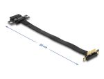 DeLOCK Riser Karte PCI Express x1 Stecker 90° gewinkelt zu x1 Slot mit Kabel 30 cm