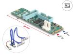 DELOCK Konverter M.2 Key B+M St zu 4x USB 5 Gbps Bu 50cm Kab