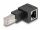 DeLOCK RJ45 Stecker zu RJ45 Buchse Adapter Cat.6A 90° nach oben gewinkelt