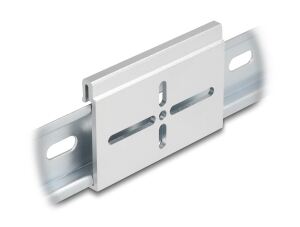 DELOCK Aluminium Montageclip für Hutschiene 70x47,8mm silber