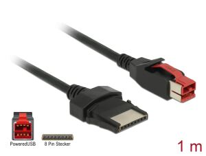 DELOCK PoweredUSB Kabel 24V St > 8Pin St 1.0m
