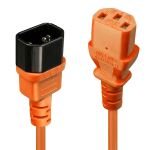 Lindy 30474 Stromkabel Schwarz, Orange 1 m C14-Koppler C13-Koppler