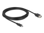 DELOCK USB 2.0 Kabel USB Type-C St zu USB Typ-A Buchse 3 m