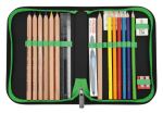 Herlitz SoftLight Plus Greenline Explorer Schulranzen-Set Junge Polyester Schwarz, Grün