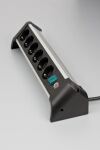 Brennenstuhl 1391040600 Verlängerungskabel 3 m 6 AC-Ausgänge Drinnen Schwarz, Silber