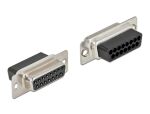 DELOCK D-Sub 15 Pin Crimp Buchse, Metall, 4 Stück