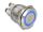 DELOCK Drucktaster zum Einbau 19mm 4x Schraubklemme LED blau