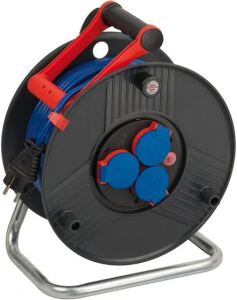 Brennenstuhl 1209830 Verlängerungskabel 50 m 3 AC-Ausgänge Draußen Schwarz, Blau, Rot