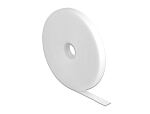 DELOCK Klettband auf Rolle L 10 m x B 13 mm weiß