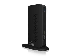 ICY BOX IB-DK2252AC, 12 in 1 USB 3.2 Gen 1 Notebook DockingStation, USB 3.2 Gen 1 auf: 6x USB 3.2 Gen 1+2x DP™, 2x HDMI®+1x GigabitLAN + Audio + Charger