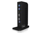ICY BOX IB-DK2252AC, 12 in 1 USB 3.2 Gen 1 Notebook DockingStation, USB 3.2 Gen 1 auf: 6x USB 3.2 Gen 1+2x DP™, 2x HDMI®+1x GigabitLAN + Audio + Charger