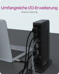 ICY BOX IB-DK2252AC, 12 in 1 USB 3.2 Gen 1 Notebook DockingStation, USB 3.2 Gen 1 auf: 6x USB 3.2 Gen 1+2x DP™, 2x HDMI®+1x GigabitLAN + Audio + Charger