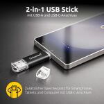 Intenso Twist Line USB-Stick 256 GB USB Type-A / USB Type-C 3.2 Gen 1 (3.1 Gen 1) Anthrazit