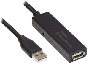 Alcasa GC-M0134 USB Kabel USB 2.0 20 m USB A 0,48 Gbit/s Schwarz