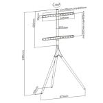 Techly ICA-TR18SAM TV-Halterung 165,1 cm (65") Walnuss