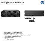 HP Z2 G1i Intel Core Ultra 7 265 32 GB DDR5-SDRAM 1 TB SSD NVIDIA RTX A400 Windows 11 Pro Mini PC Arbeitsstation AI Workstation, AI PC Schwarz