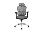 Equip Ergonomischer Premium-Bürostuhl mit Kopfstütze und Armlehnen, Grau