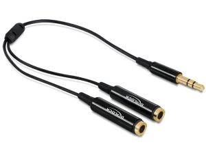 DeLOCK Kabel Audio Klinkenstecker 3,5 mm > 2 x Klinkenbuchse 25 cm