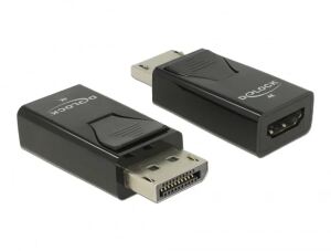 DeLOCK Adapter DisplayPort 1.2 Stecker zu HDMI Buchse 4K Passiv schwarz