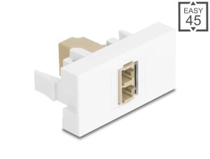 DELOCK Easy 45 Modul LC Duplex Bu > LC Duplex Bu weiß/beige