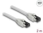 DELOCK RJ45 Netzwerkkabel Cat.8.1S/FTP 2m bis 40Gbps Grau