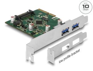 DELOCK PCI Express x4 Karte zu 2x extern USB 3.2 Gen 2 Typ-A